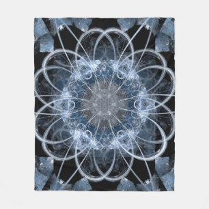 Cobertor De Velo Ilustração fractal computacional do inverno azul d