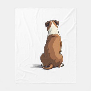 Cobertor De Velo Ilustração Vista Traseira do Bulldog Antigo Amante