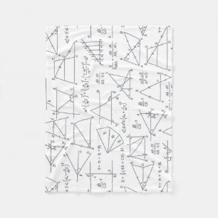 Cobertor De Velo Ilustrações de Cálculos Manuscritos de Matemática