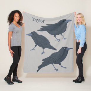 Cobertor De Velo Ilustrações Personalizadas de Aves da Coroa Negra