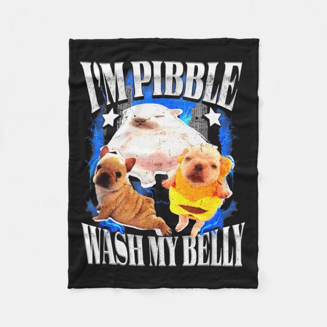 Cobertor De Velo Im Pibble Wash My Belly Frenchie Bulldog  (Frente)
