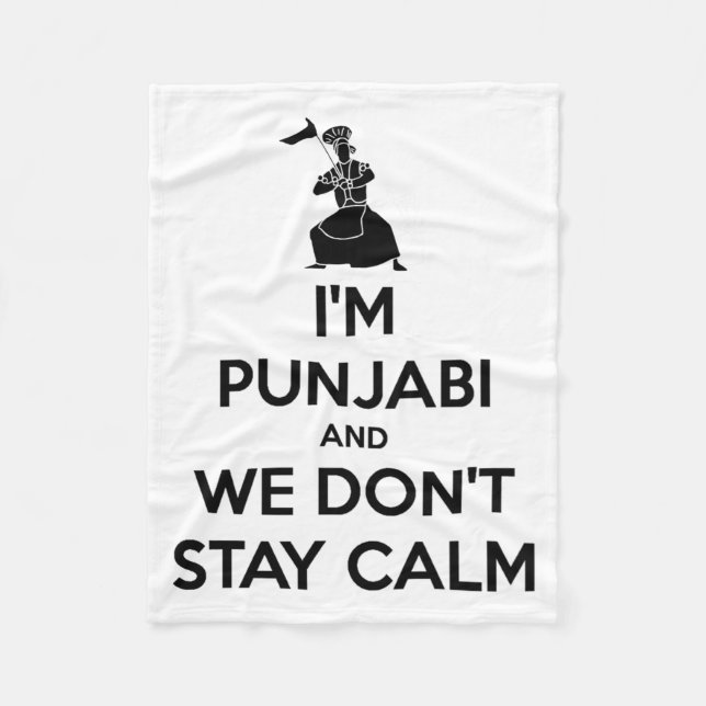 Cobertor De Velo Im Punjabi And We Dont Keep Calm Baby  (Frente)
