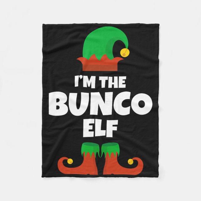 Cobertor De Velo I'm The Bunco Elf Family Pajama Christmas Funny Bu (Frente)