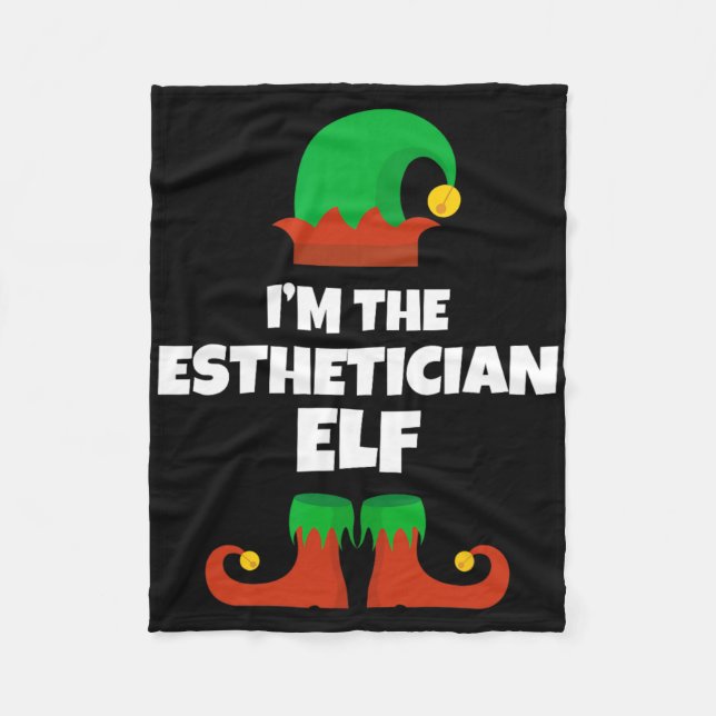 Cobertor De Velo I'm The Esthetician Elf Family Pajama Christmas Be (Frente)