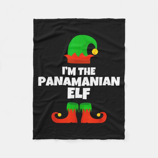 Cobertor De Velo I'm The Panamanian Elf Family Pajama Christmas Fun (Frente)