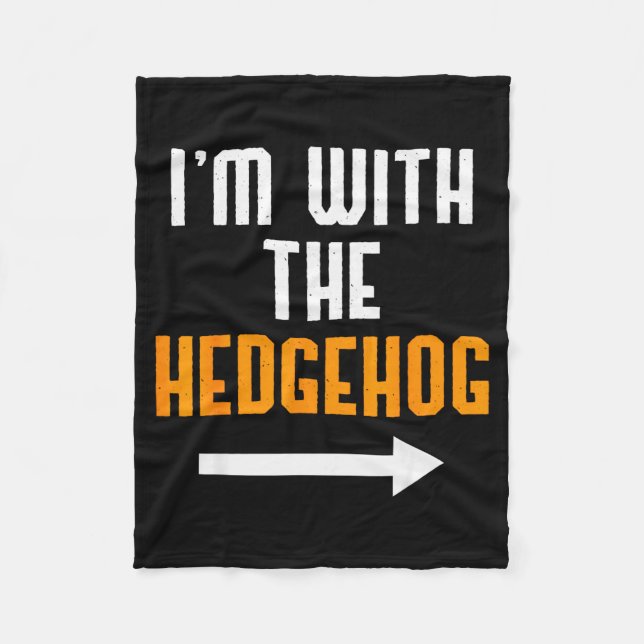 Cobertor De Velo I'm With The Hedgehog Costume Funny Halloween Coup (Frente)