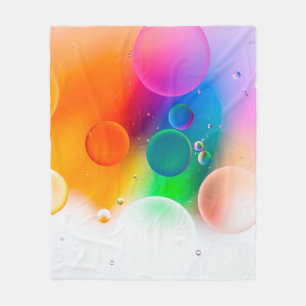 Cobertor De Velo Imagem artística colorida de queda de óleo na água