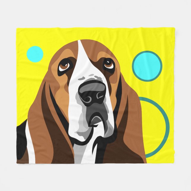 Cobertor De Velo Imagem de Basset Hound (Frente (Horizontal))