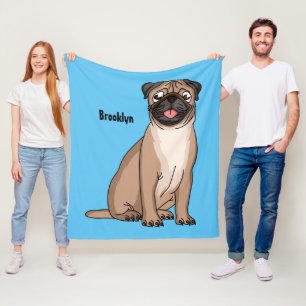 Cobertor De Velo Imagem de desenho animado de cachorro feliz e engr