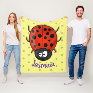 Cobertor De Velo Imagem de desenho animado de joaninha vermelha, fe