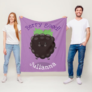 Cobertor De Velo Imagem de desenho animado roxo de amora doce e fel