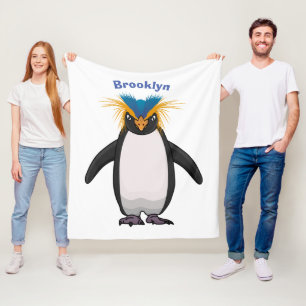 Cobertor De Velo Imagem do desenho animado de pinguim macarrão-bra