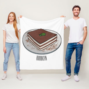 Cobertor De Velo Imagem do desenho do bolo Tiramisu