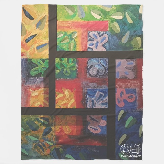 Cobertor De Velo Imagen de mi obra arte Las 4 estaciones (Frente)