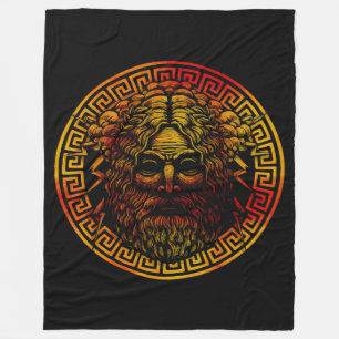 Cobertor De Velo Impressão de Arte do Escudo Antigo de Zeus