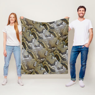 Cobertor De Velo impressão de cobra cinza de modelo de animal pret