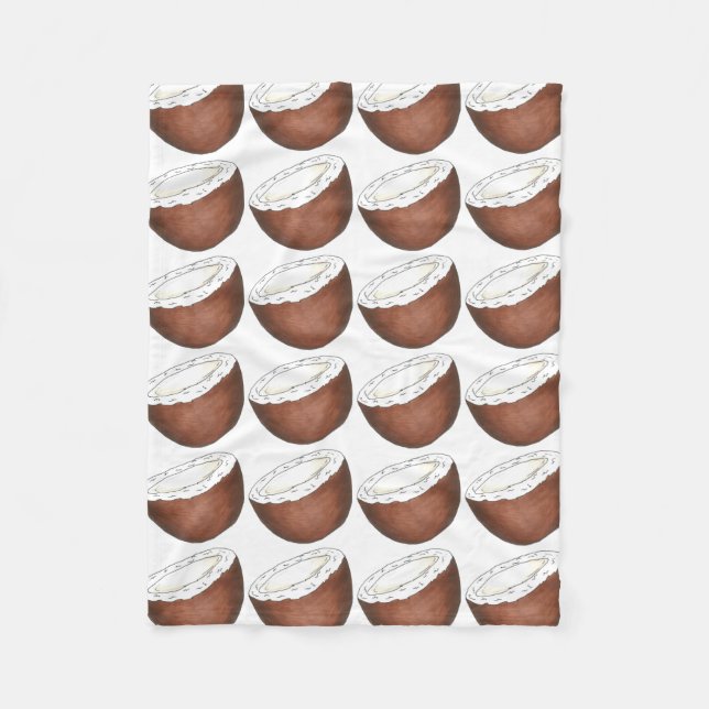 Cobertor De Velo Impressão de Coconut de Praia da Fruta das Ilhas T (Frente)