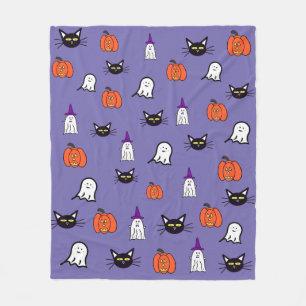 Cobertor De Velo Impressão de Dia das Bruxas Cute Spooky