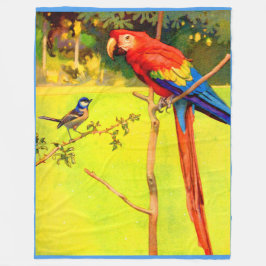 Cobertor De Velo impressão de faísca e papagaio