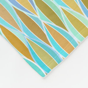 Cobertor De Velo Impressão de fita do século médio - blues e neutra