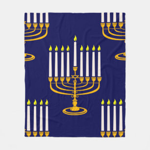 Cobertor De Velo impressão de judeus menorah hanukkah azul