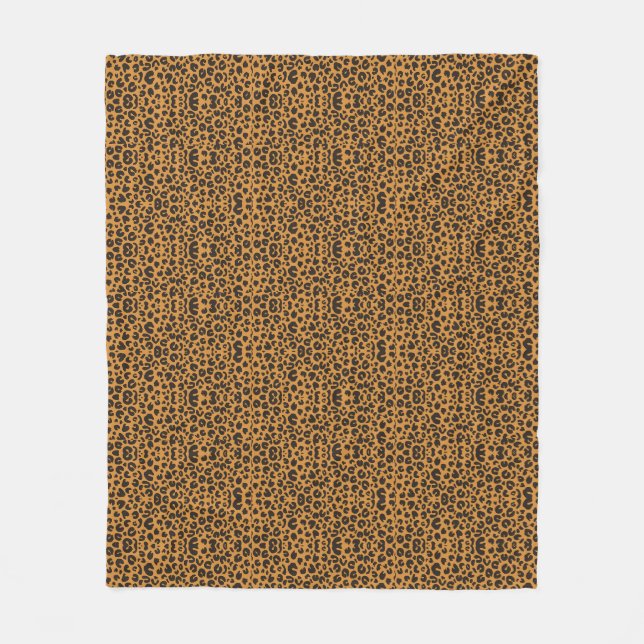 Cobertor De Velo Impressão de leopardo (Frente)