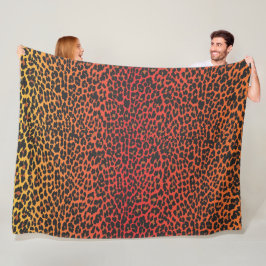 Cobertor De Velo Impressão de Pele de Leopardo no Pôr do Sol