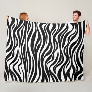 Cobertor De Velo Impressão de Pele de Zebra