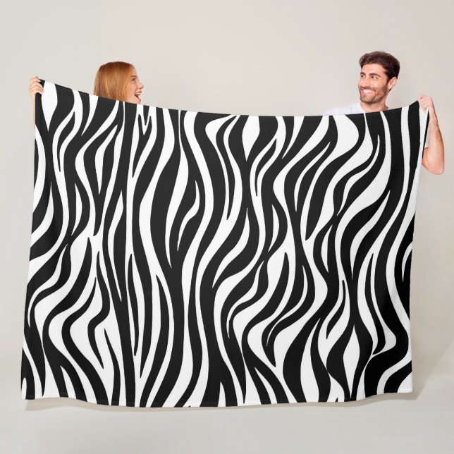 Cobertor De Velo Impressão de Pele de Zebra (In Situ)