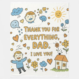 Cobertor De Velo Impressão de porta do Dia de os pais Whimsical