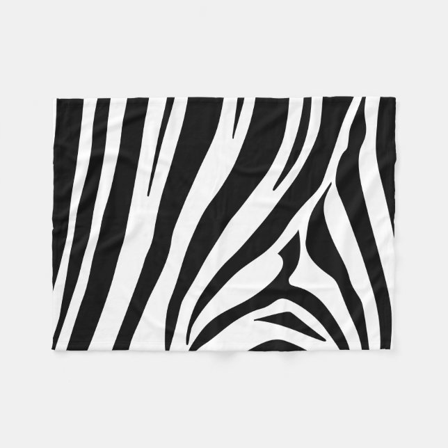 Cobertor De Velo Impressão de zebra personalizável (Frente (Horizontal))