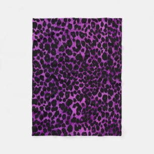 Cobertor De Velo Impressão do leopardo do roxo real