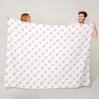 Cobertor De Velo Impressão floral rosa em branco