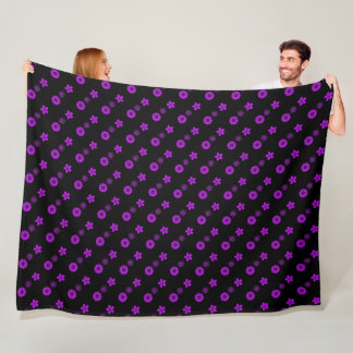 Cobertor De Velo Impressão floral roxo elétrico