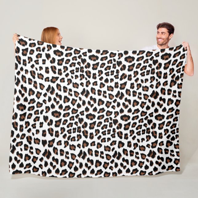 Cobertor De Velo Impressão Leopardo Branco (In Situ)