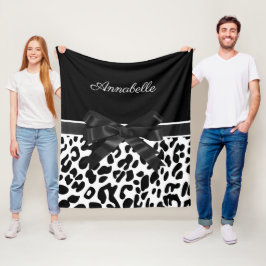 Cobertor De Velo Impressão Leopardo de Fita Negra