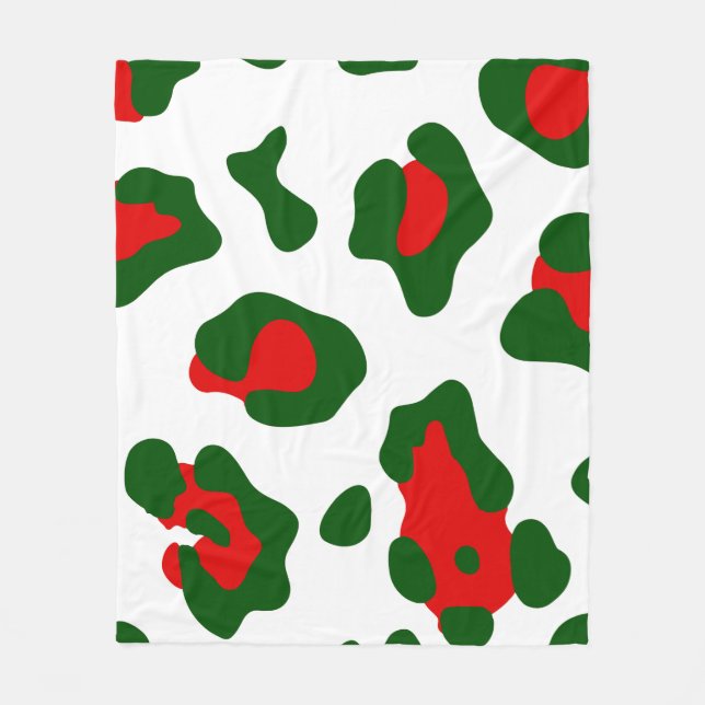 Cobertor De Velo impressão-leopardo de natal (Frente)