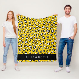 Cobertor De Velo Impressão Leopardo, Manchas, Leopardo Amarelo, Seu