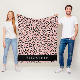 Cobertor De Velo Impressão Leopardo, Manchas, Leopardo Rosa, Seu No