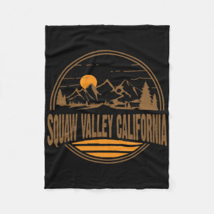 Cobertor De Velo Impressão Vintage Montanhismo Squaw Valley Califór