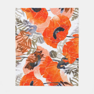 Cobertor De Velo Impressões de Poppies Brilhantes: Arte Invisível