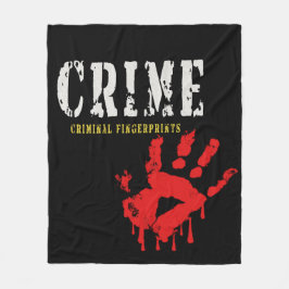 Cobertor De Velo impressões digitais criminais Fleece Blanket