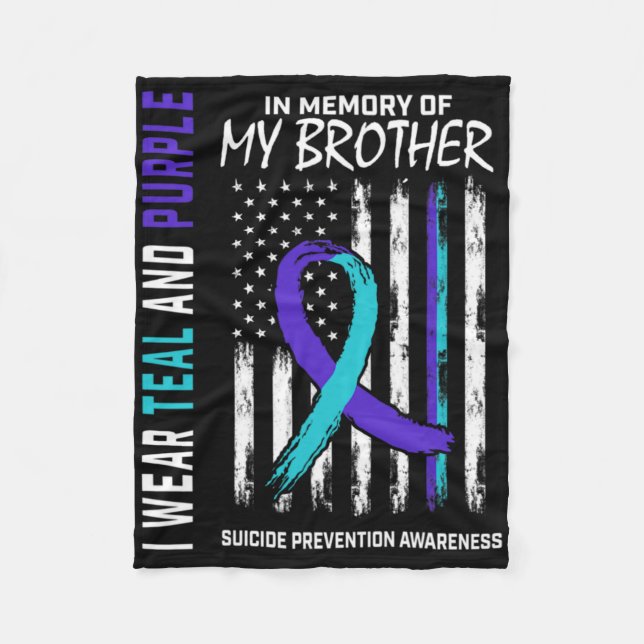 Cobertor De Velo In Memory Brother Suicide Awareness Prevention Ame (Frente)