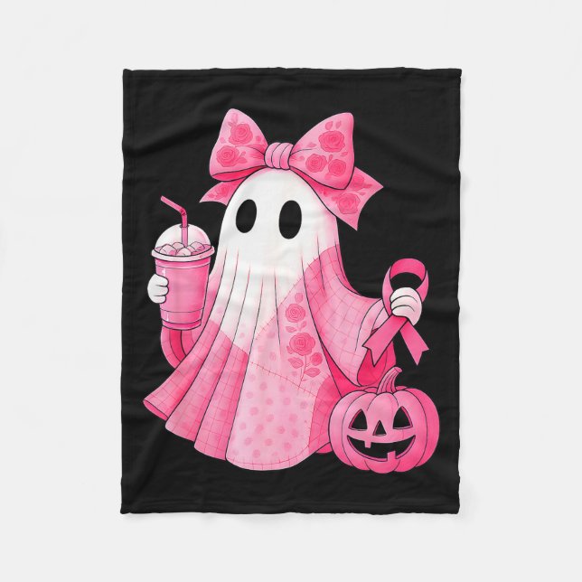 Cobertor De Velo In October We Wear Nk Ghost Witch Breast Cancer Aw (Frente)