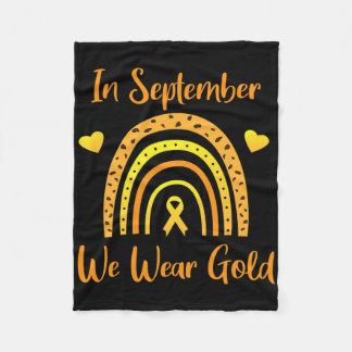 Cobertor De Velo In September We Wear Gold Childhood Cancer Awarene