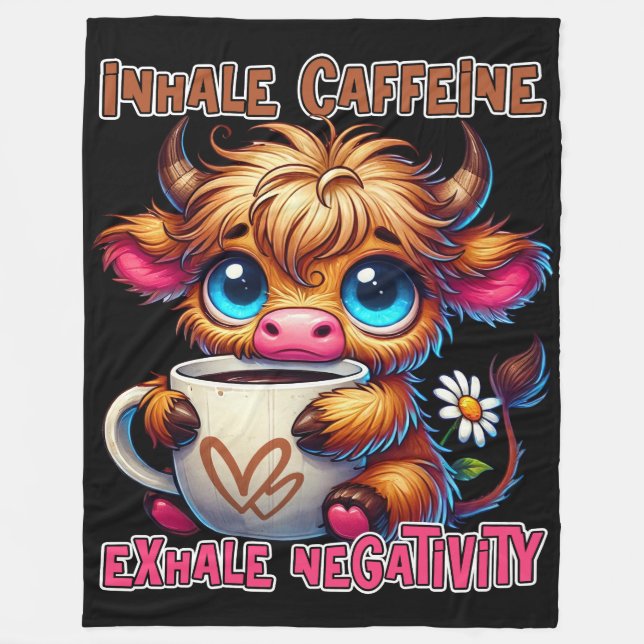 Cobertor De Velo Inalar Cafeína Exalar Negatividade (Frente)