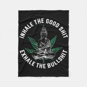 Cobertor De Velo Inale O Bem Exale O Touro Ioga Maconha Namaste 