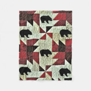 Cobertor De Velo Inclinação do Urso Negro