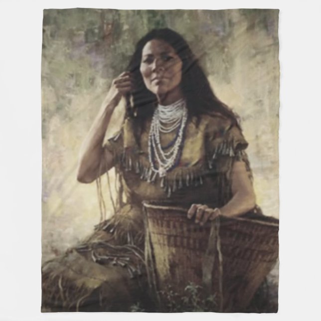COBERTOR DE VELO INDIAN MAIDEN (Frente)