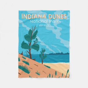 Cobertor De Velo Indiana Dunes National Park Vintage